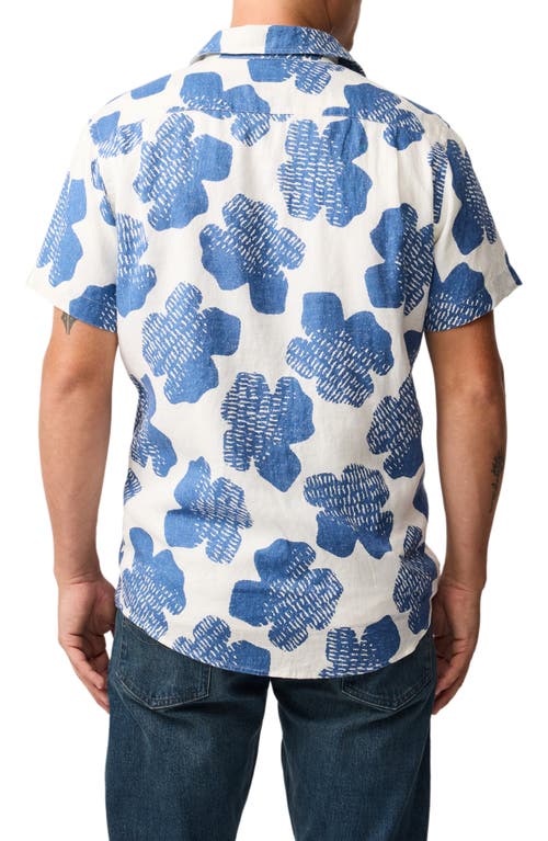 Rodd & Gunn Donnelly Track Sports Fit Short Sleeve Button-up Shirt In Blue