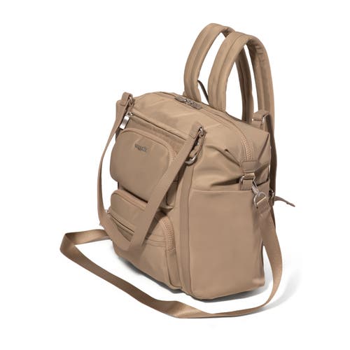 Baggallini Nolita Small Convertible Backpack In Taupe Twill