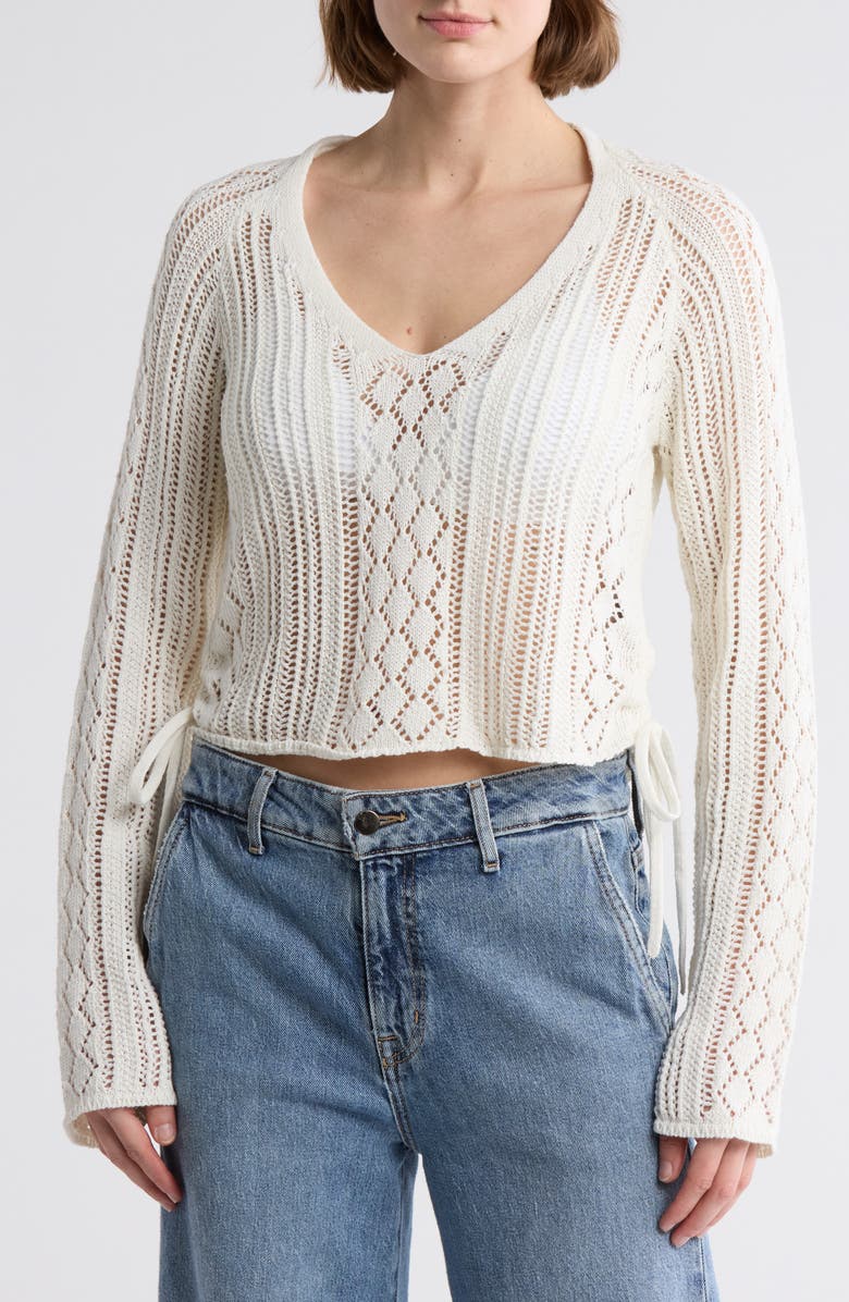 Noisy may Luna Cinched Sweater, Main, color,