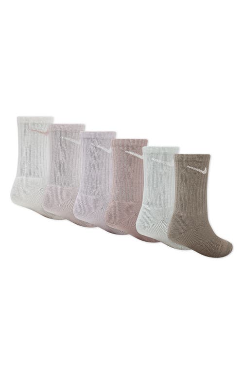 Nike Kids' Basic Swoosh Rib Crew Socks In Multi