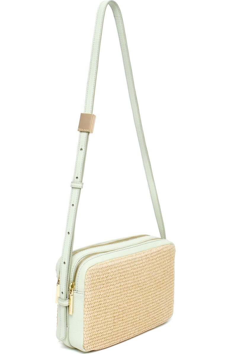 Thacker Shay Woven Straw Camera Crossbody Bag, Alternate, color, Natural/ Soft Pistachio