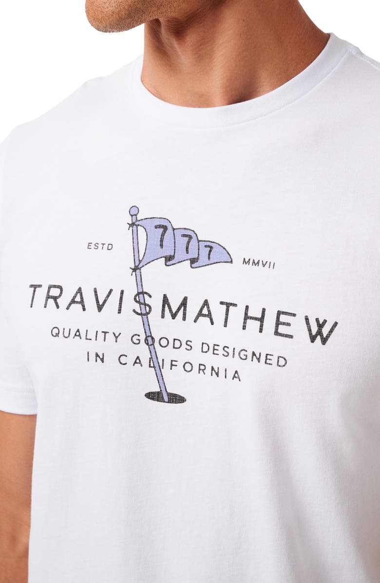 TravisMathew Worth a Shot Graphic Cotton T-Shirt, Alternate, color, White
