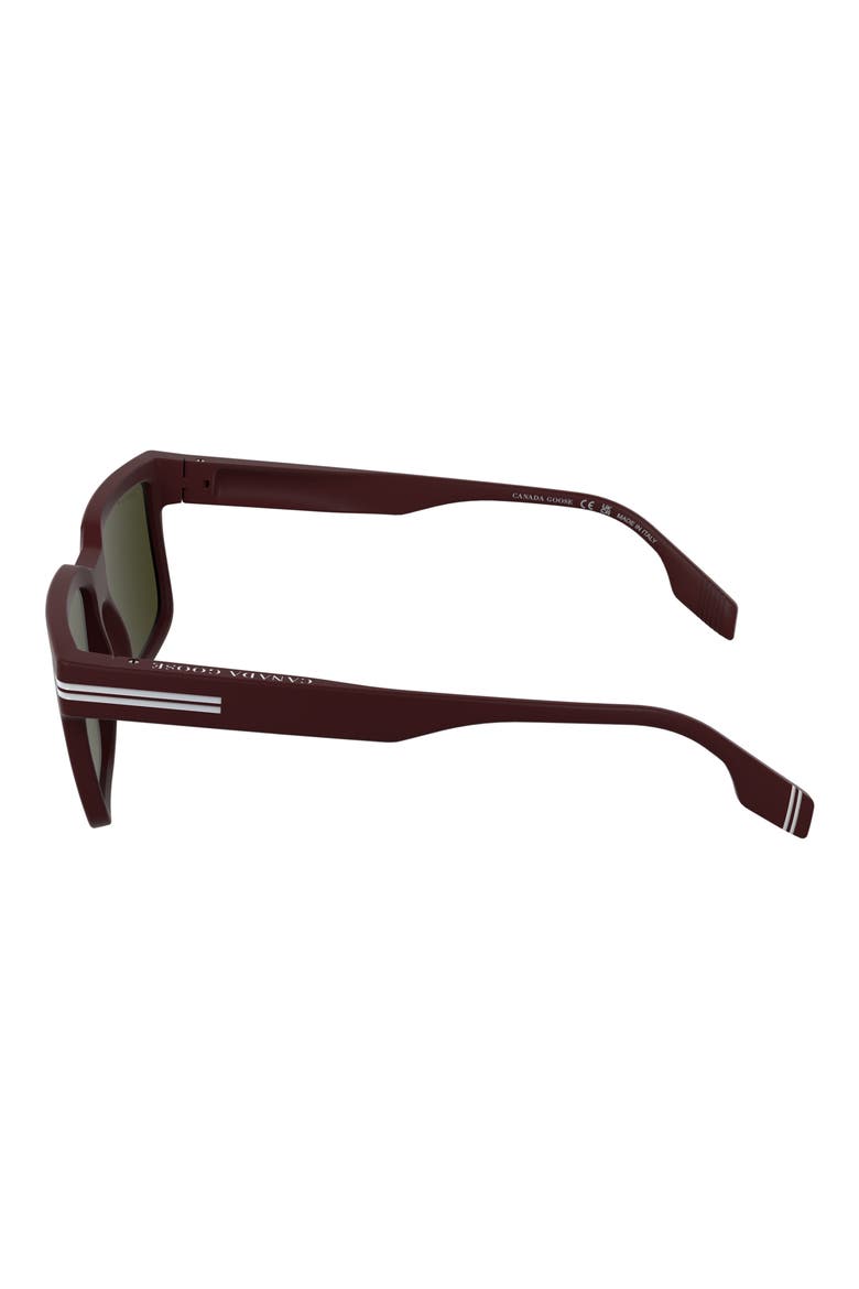 59mm Modified Rectangular Sunglasses, Alternate, color, MATTE BURGUNDY