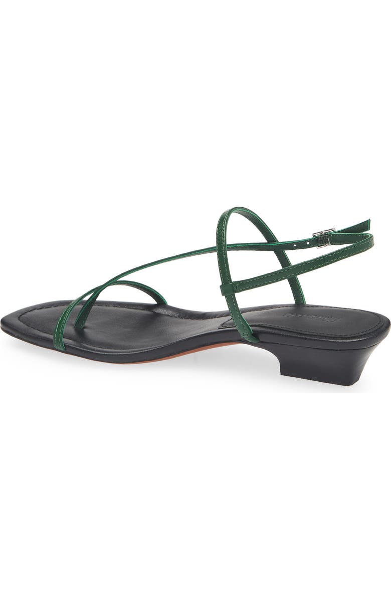 Madewell The Maycie Asymmetric T-Strap Sandal, Alternate, color, Golf Green