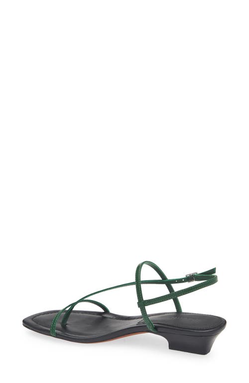 Madewell The Maycie Asymmetric T-strap Sandal In Golf Green