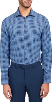 W.R.K Squiggle Geometric Print Performance Dress Shirt