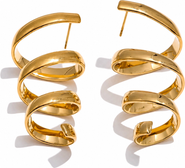 Alais Branche Jade Spiral Earrings
