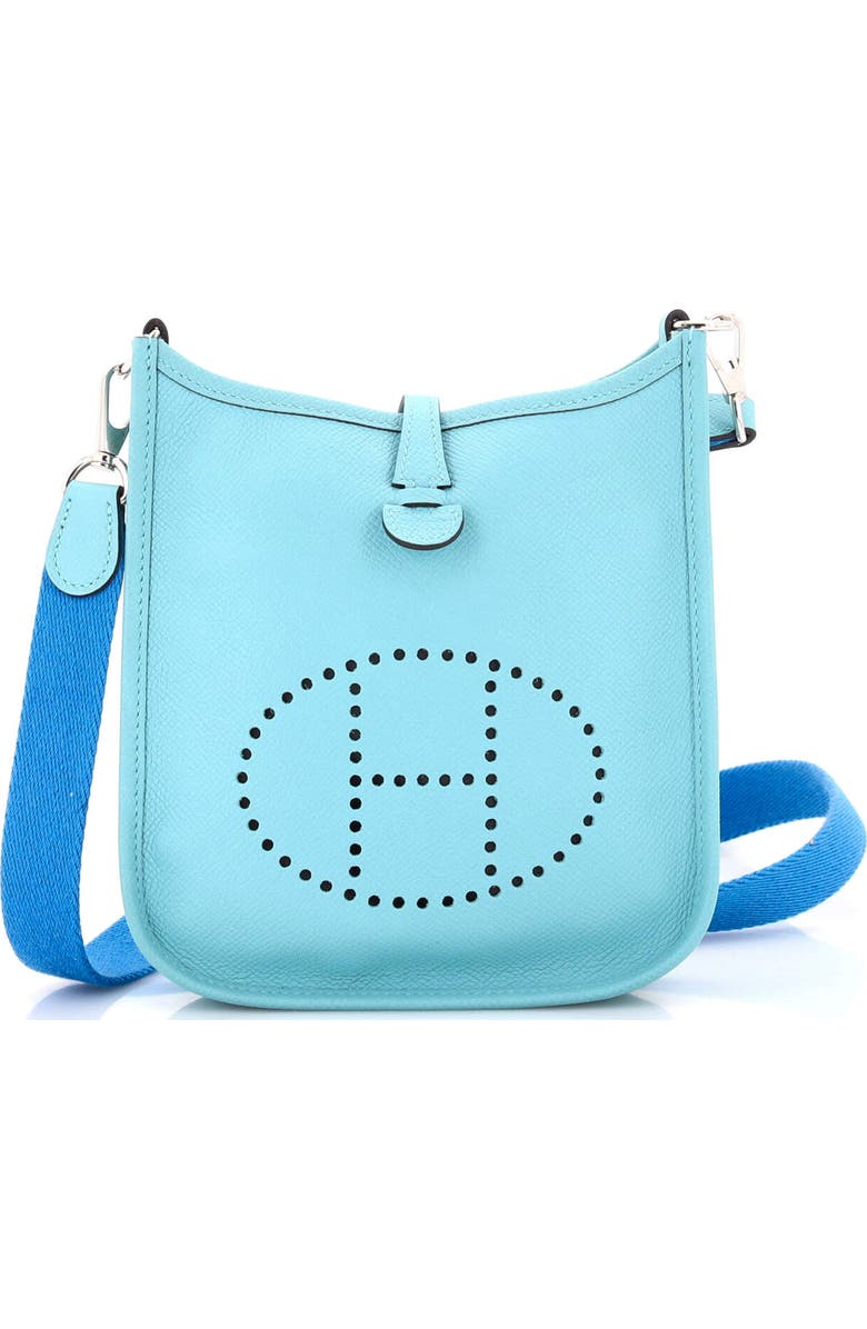 Pre-Owned Hermes Evelyne Bag Gen III Epsom TPM, Main, color, Bleu Atoll