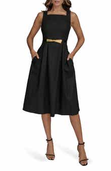 Donna Karan New York Linen Blend A-Line Dress