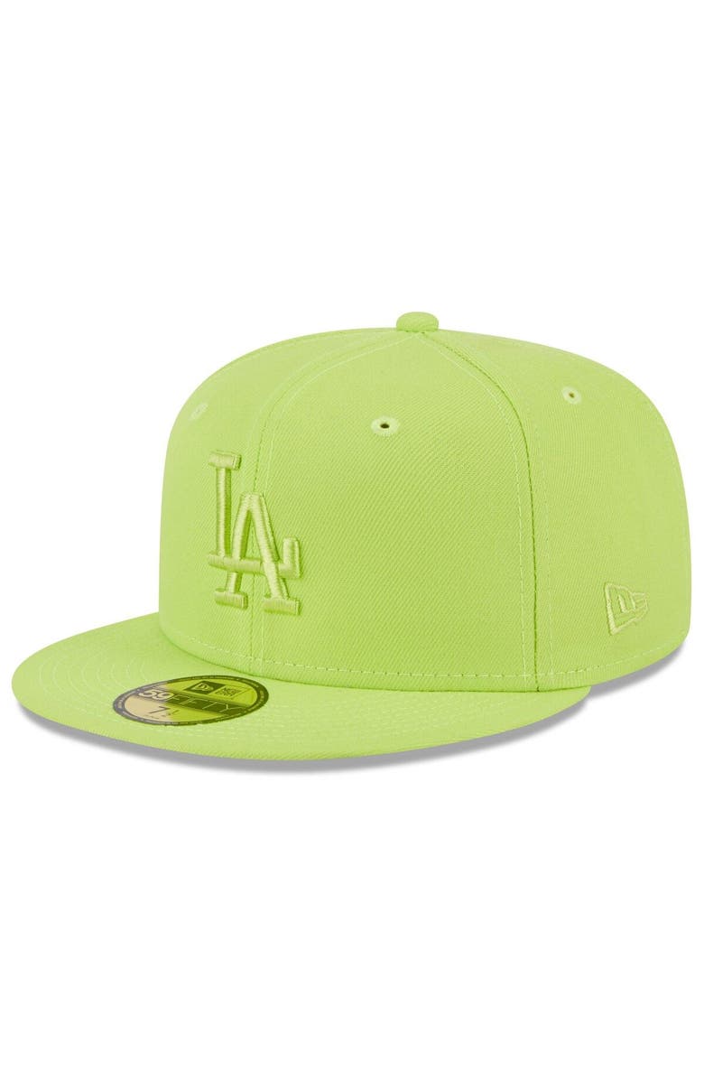 New Era Men's New Era Neon Green Los Angeles Dodgers 2023 Spring Color Basic 59FIFTY Fitted Hat, Main, color, Neon Green