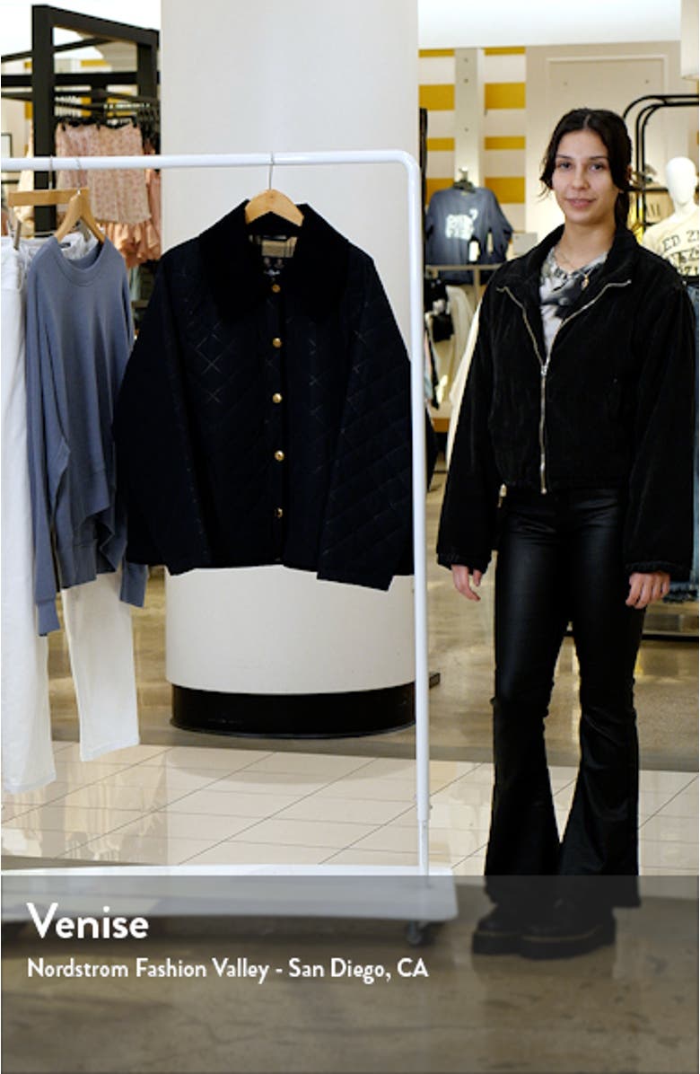 Gosford Velvet Collar Quilted Jacket, sales video thumbnail