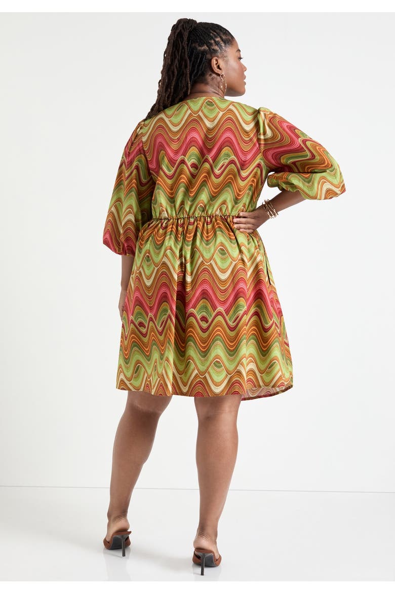 Ring Cut Out Poplin Shirtdress, Alternate, color, HEAT WAVES