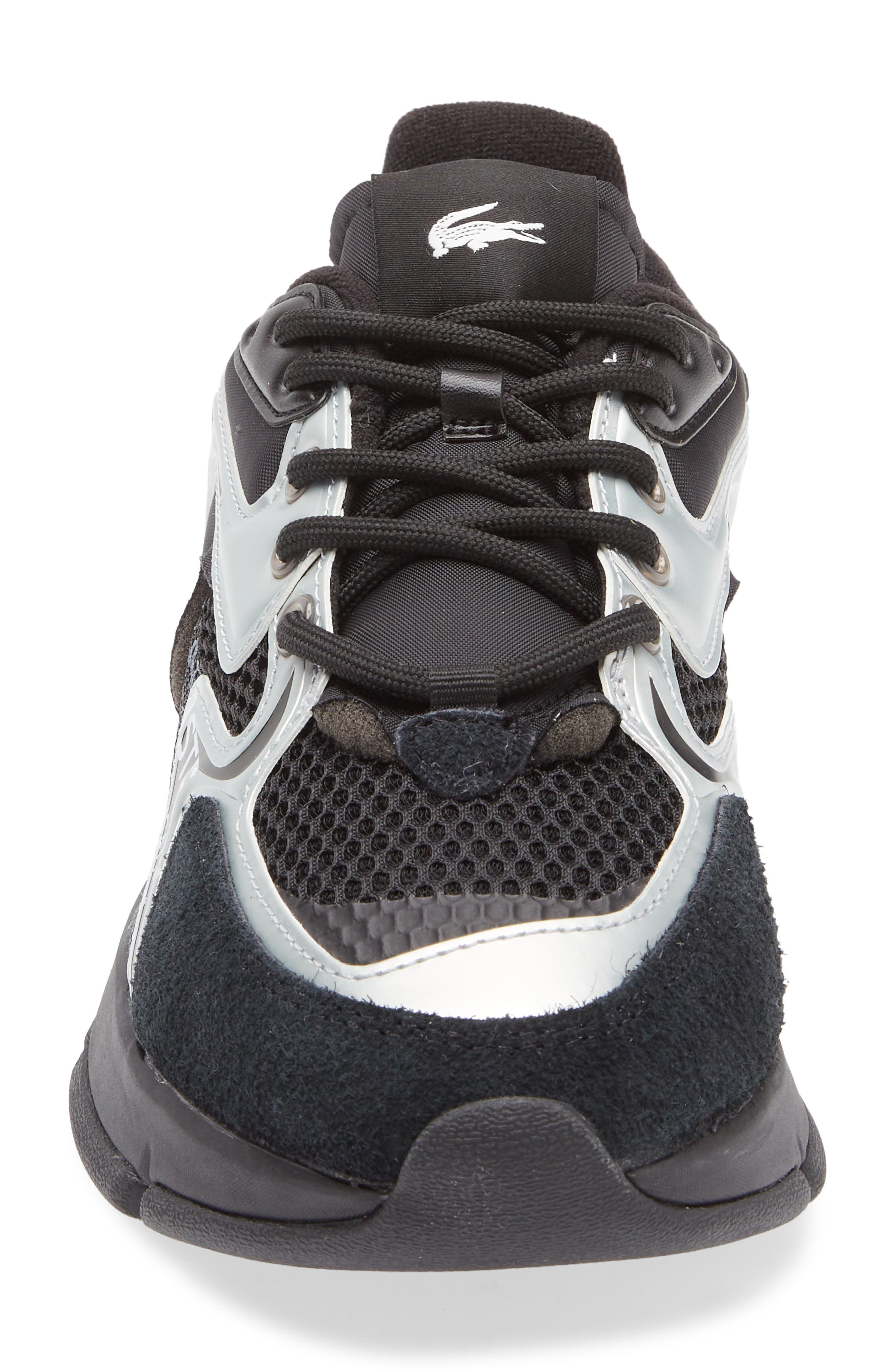 Lacoste Neo Low Top Sneaker, Alternate, color, Black/ White