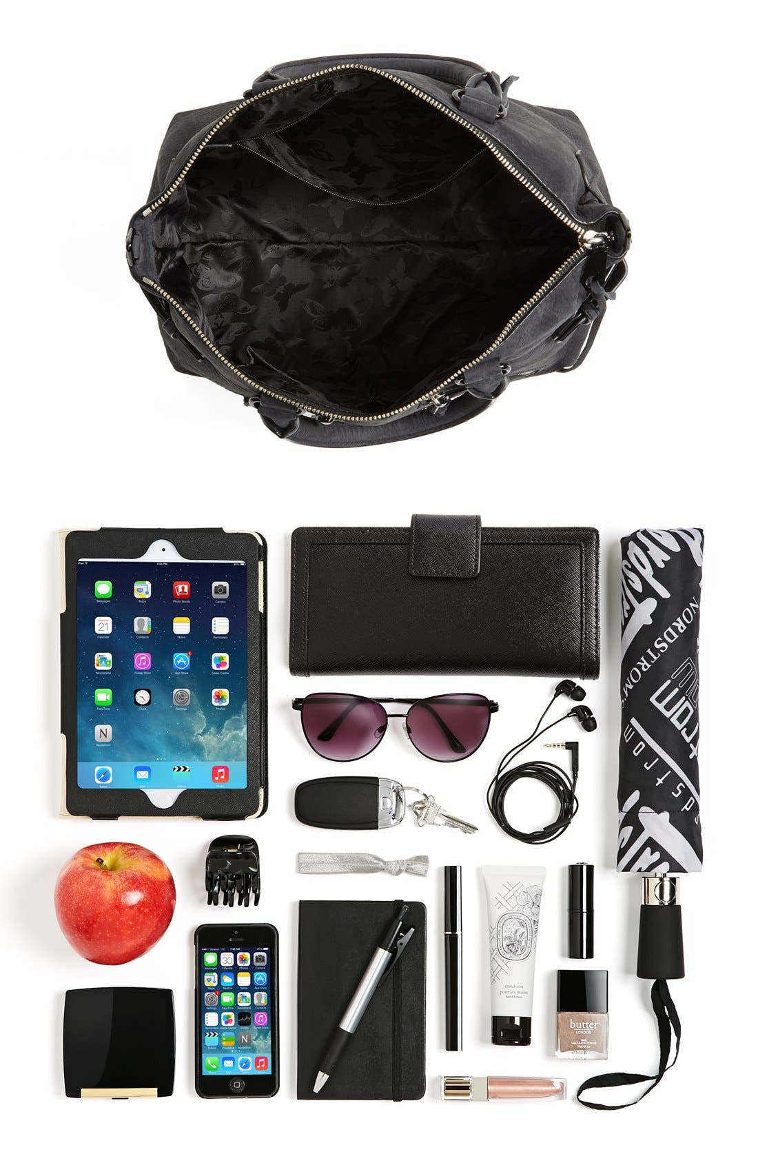 'Moto' Satchel, Alternate, color, BLACK