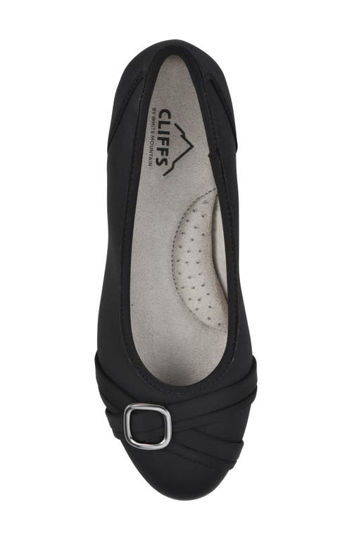 Cliffs By White Mountain Calming Buckle Strap Flat In Black