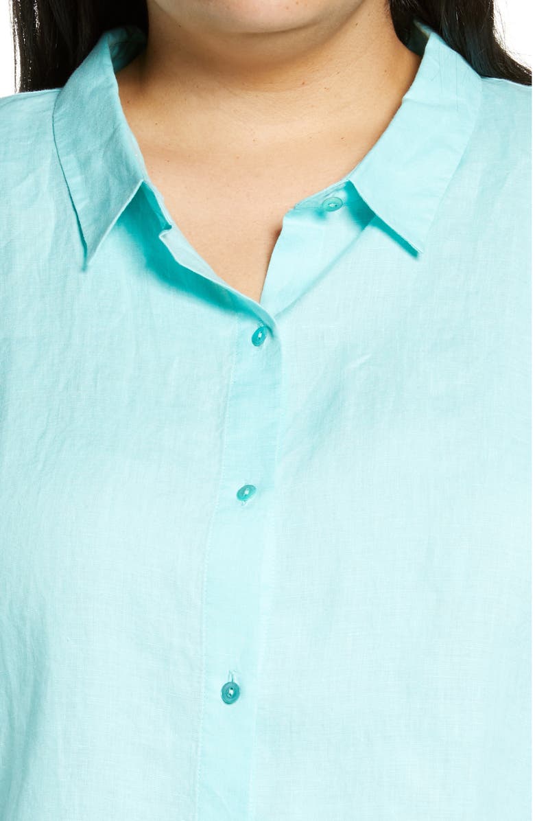 Eileen Fisher Organic Linen Shirt, Alternate, color,
