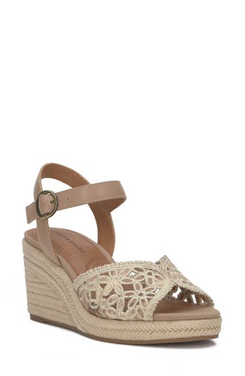 Lucky Brand Coyna Espadrille Ankle Strap Platform Wedge Sandal In Neutral