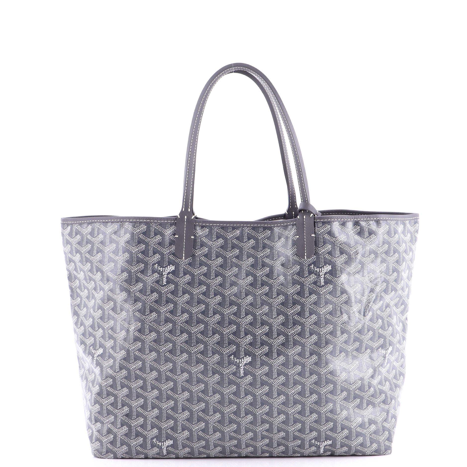Pre-Owned Goyard Saint Louis Tote Coated Canvas PM, Main, color, Gray