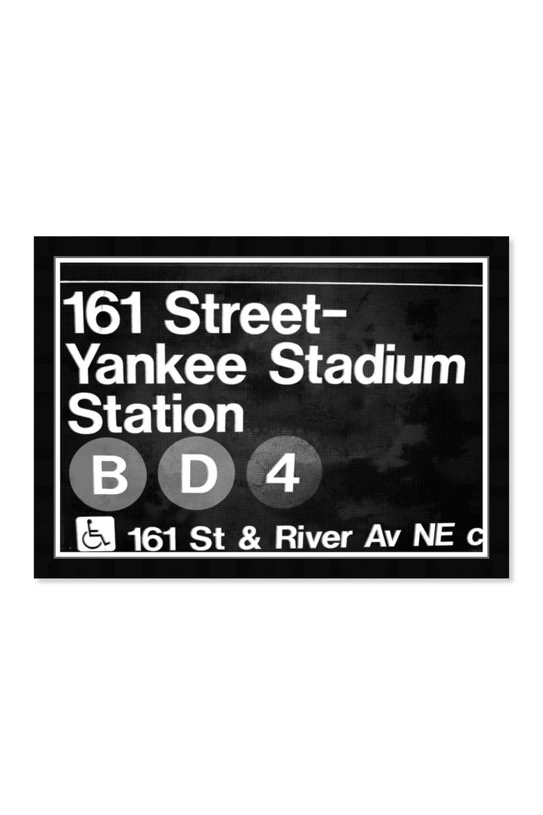 Yankee Stadium Black Wall Art, Main, color, BLACK