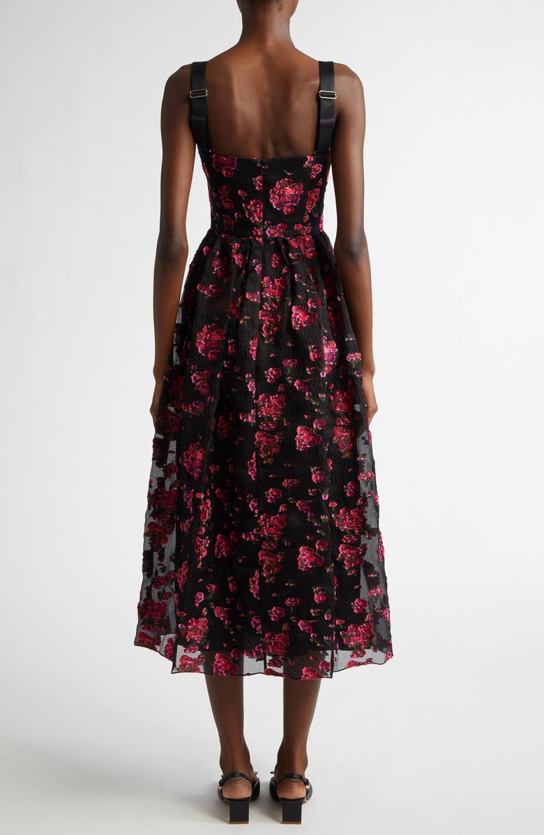 Erdem Floral Fil Coupé Cocktail Dress, Alternate, color, 