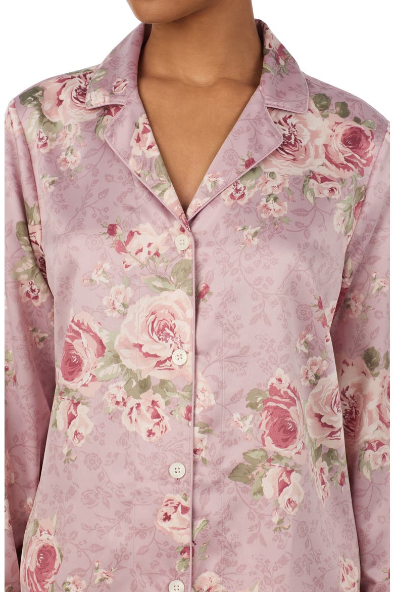 Printed Long Sleeve Pajamas, Alternate, color, MAUVE PT