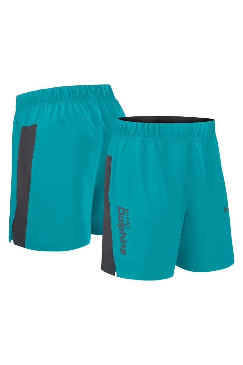 Men's Nike Aqua Miami Dolphins Woven Victory Performance Shorts, Main, color, Aqua