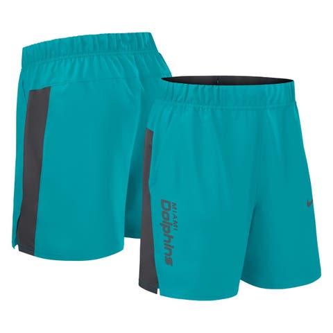 Men's Nike Aqua Miami Dolphins Woven Victory Performance Shorts