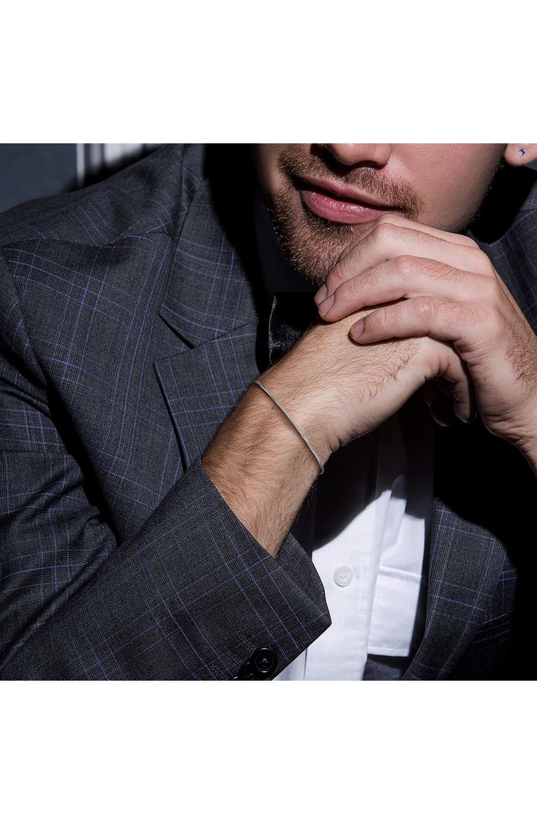 DELMAR Herringbone Chain Bracelet, Alternate, color, Silver