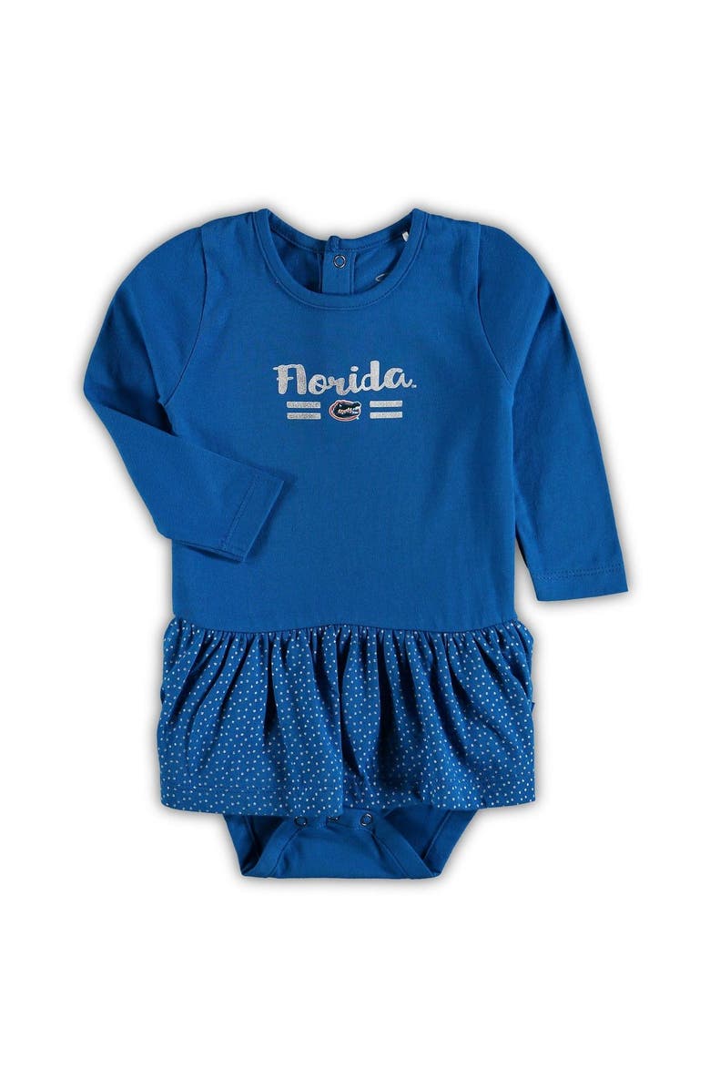GARB Girls Infant Garb Royal Florida Gators Lula Long Sleeve Dress, Alternate, color, 