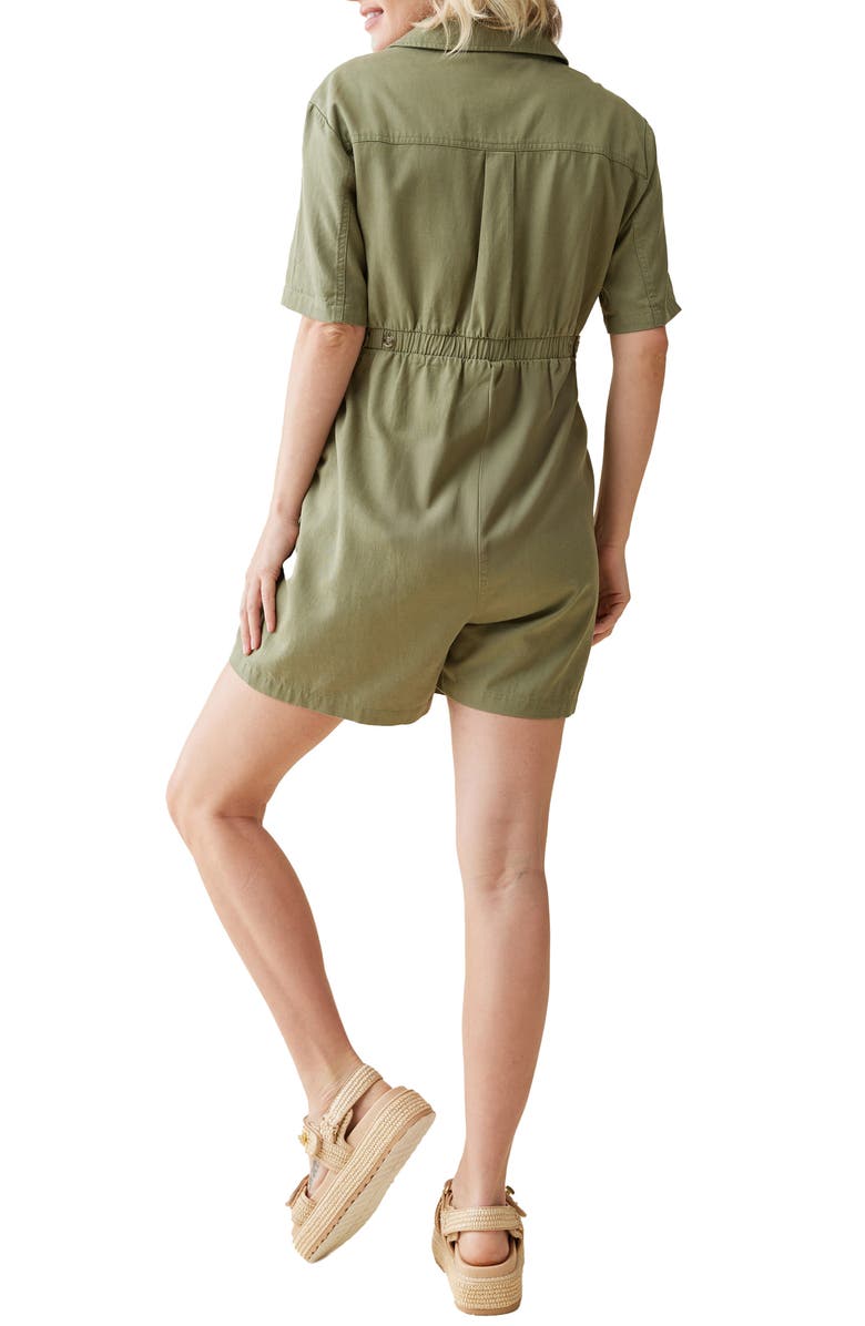 Ingrid & Isabel<sup>®</sup> Utility Maternity Romper, Alternate, color, Olive