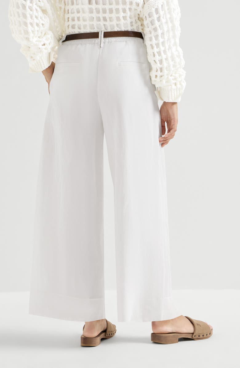 Brunello Cucinelli Boxy pleated trousers, Alternate, color, White