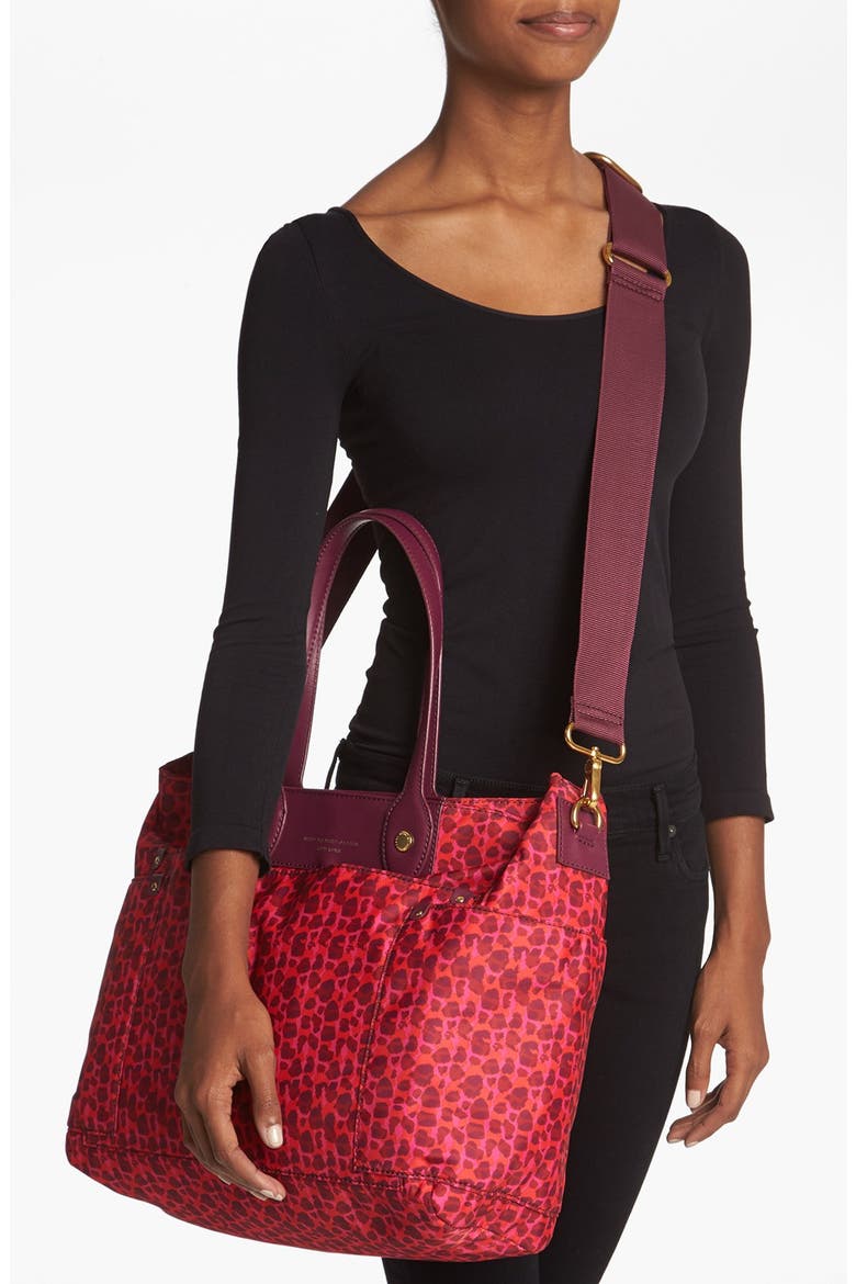 MARC BY MARC JACOBS 'Preppy Nylon Eliz-A-Baby' Diaper Bag, Alternate, color, CARDINAL MULTI