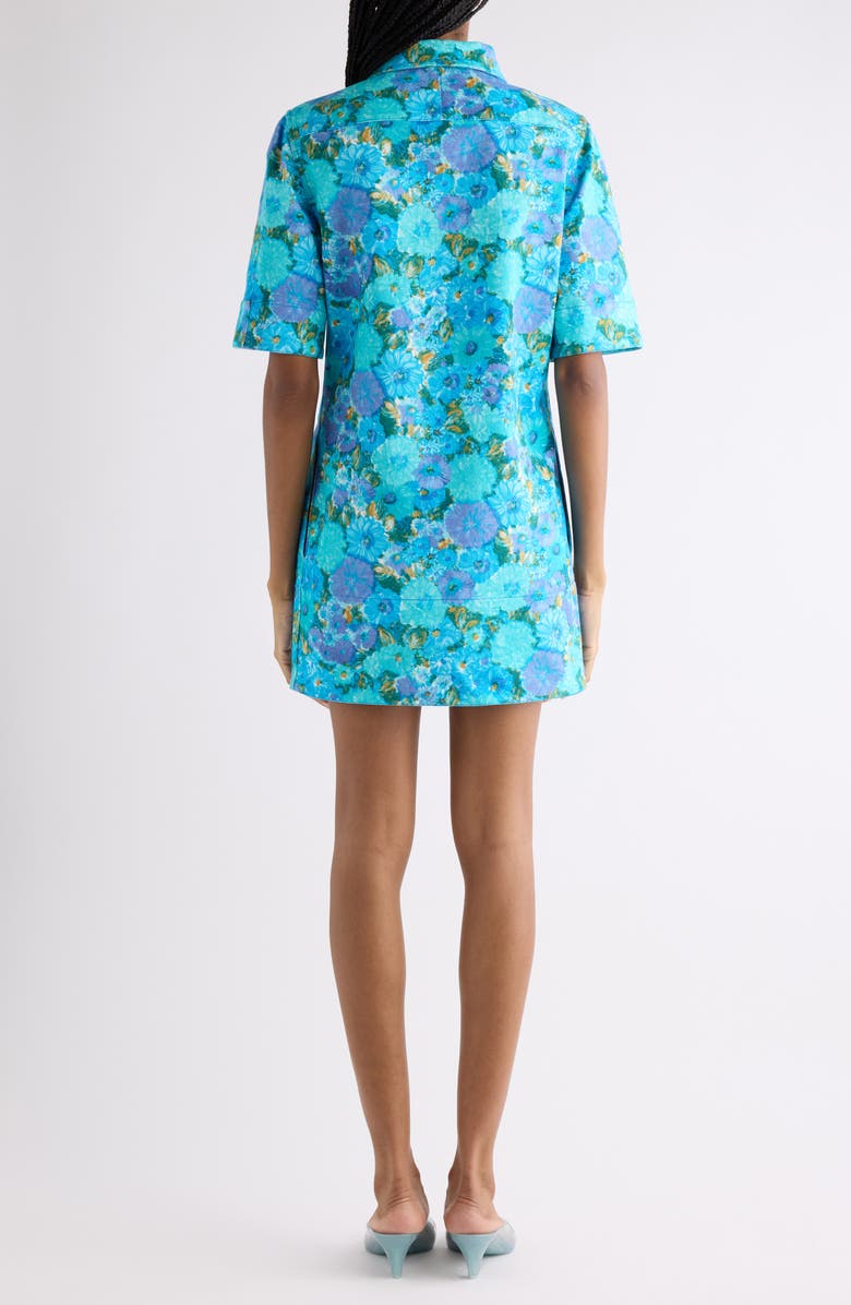 Chloé Daisies Twill Minidress, Alternate, color, Multicolor Blue