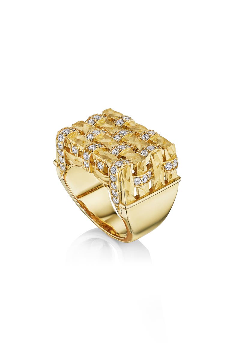 Amazonia Palha 18K Gold Diamond Ring, Main, color, YELLOW GOLD