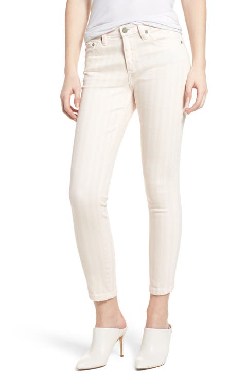 Prima Crop Skinny Jeans (1 Year Coastal Stripe Prism Pink)