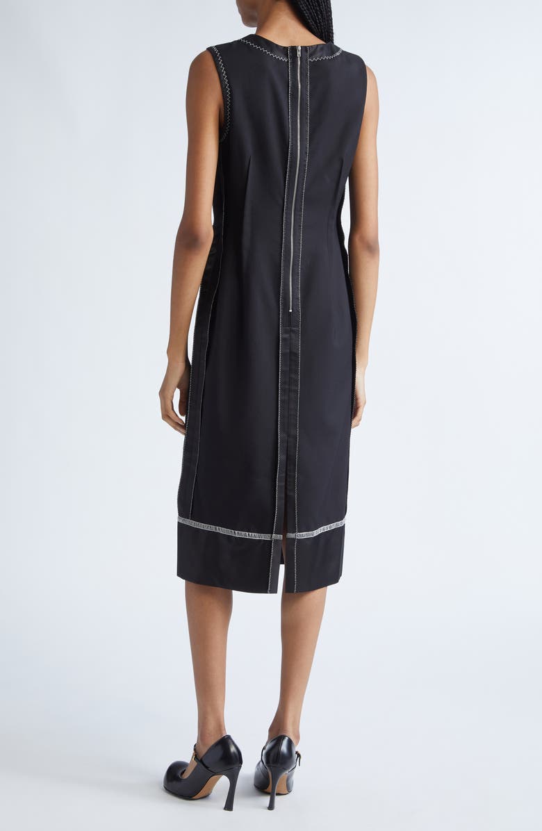 Marni Inside-Out Virgin Wool Dress, Alternate, color, 00N99 Black