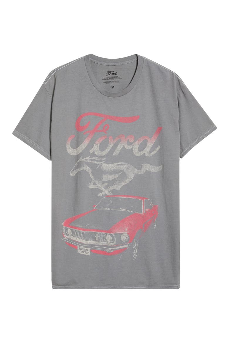 Ford Red Mustang Graphic T-Shirt, Alternate, color, CHARCOAL