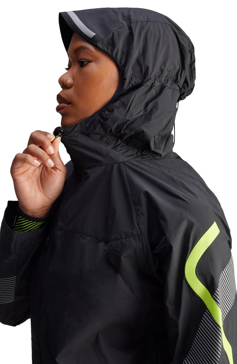 adidas by Stella McCartney Truepace Water Repellent Running Jacket, Alternate, color, Black