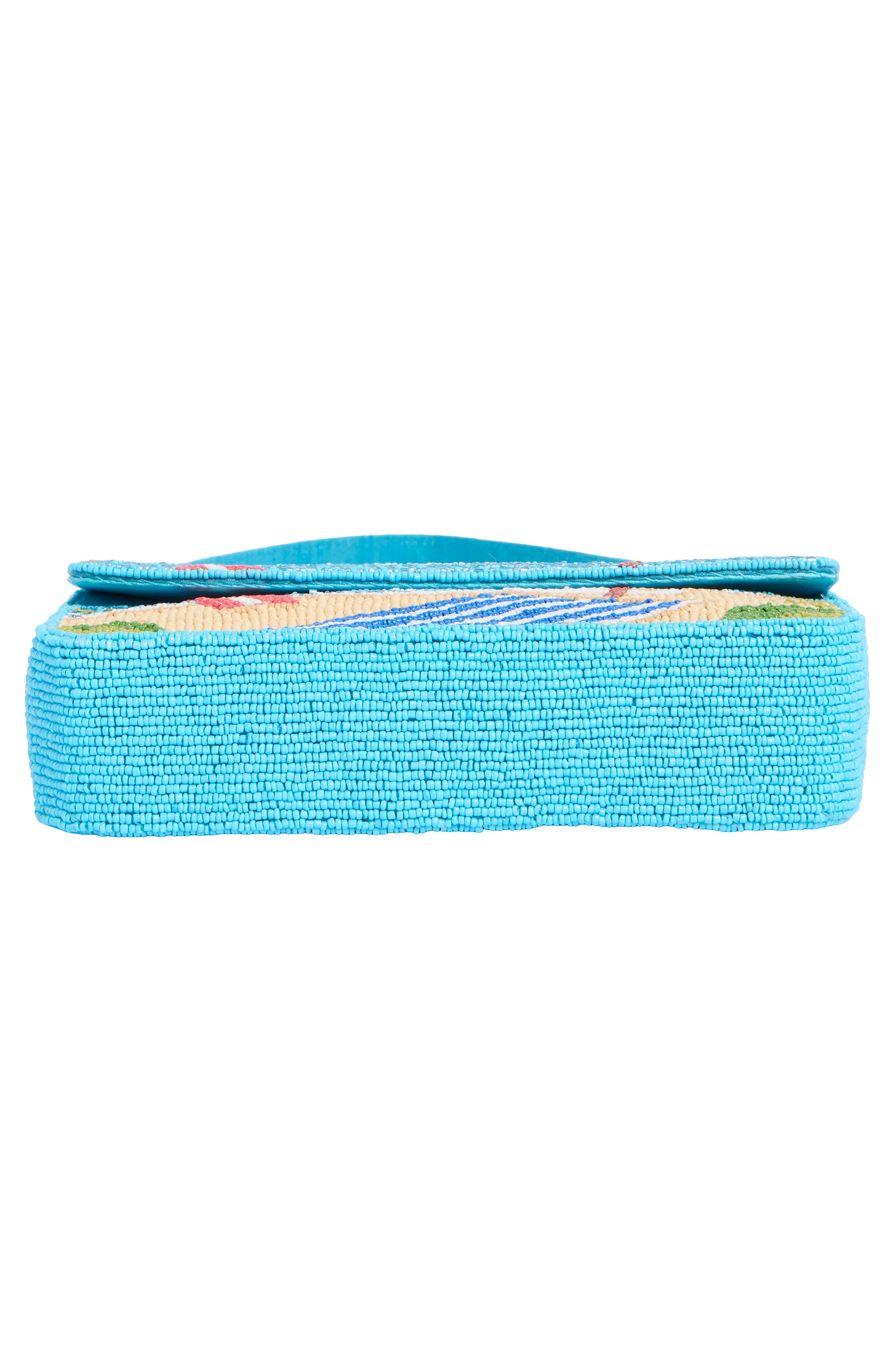 Collection XIIX Tropical Vacation Beaded Shoulder Bag, Alternate, color, Teal Multi