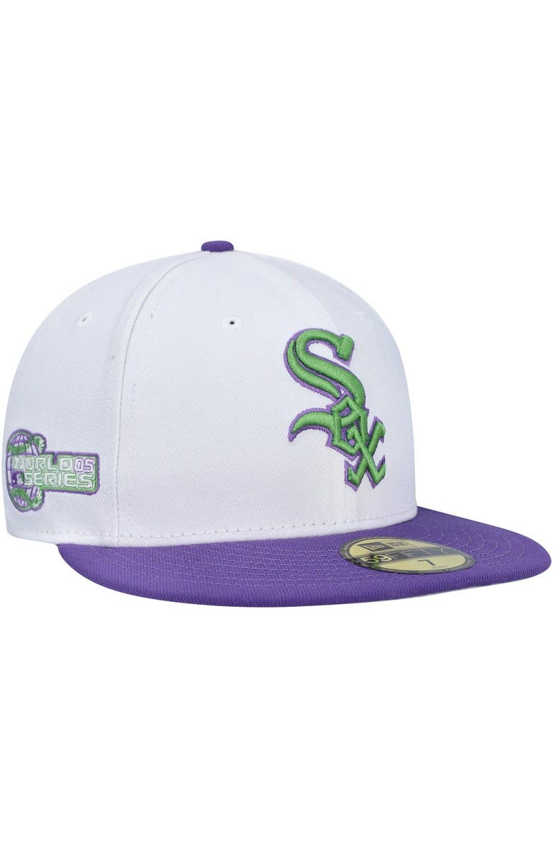 New Era Men's New Era White Chicago White Sox Side Patch 59FIFTY Fitted Hat, Main, color, White