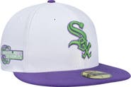 New Era Men's New Era White Chicago White Sox Side Patch 59FIFTY Fitted Hat