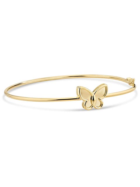Butterfly Bangle Bracelet in 14K Gold