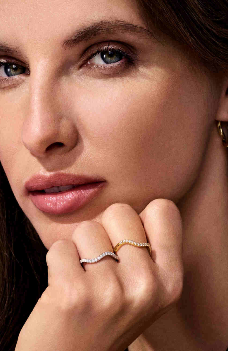 Sif Jakobs Jewellery Ring Ellera Waves, Alternate, color, 18K Gold Plated