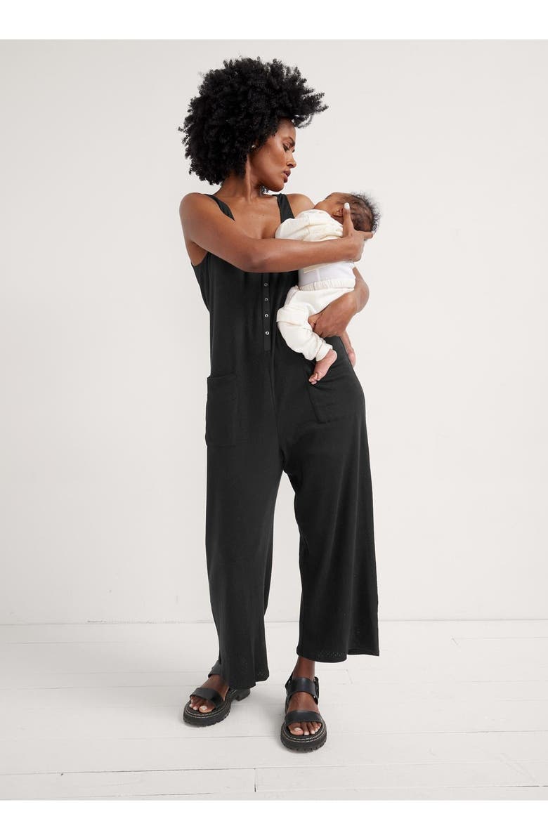 HATCH The Maternity/Nursing 24/7 Feeding Jumpsuit, Alternate, color, Black