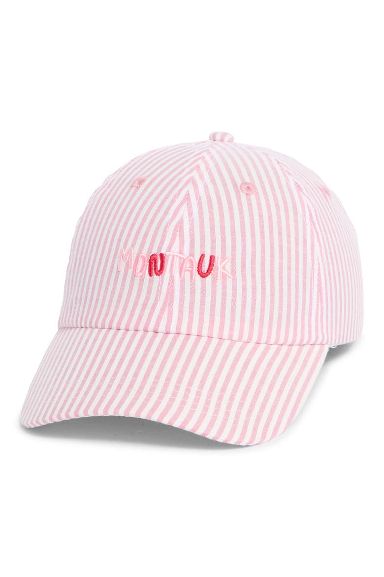 Montauk Canvas Adjustable Baseball Cap, Main, color, RED