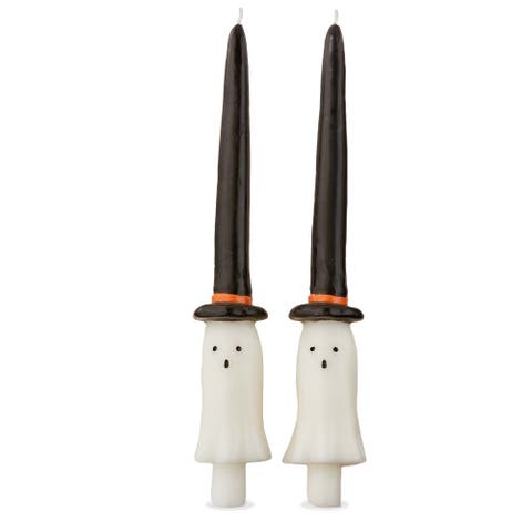 Witchy Ghost Taper Candles Black Multi Flame Halloween