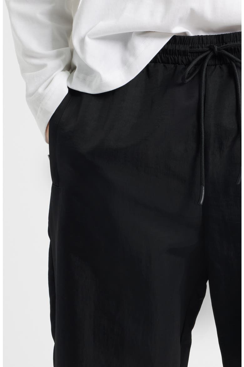 Wide Leg Track Pants, Alternate, color, BLACK