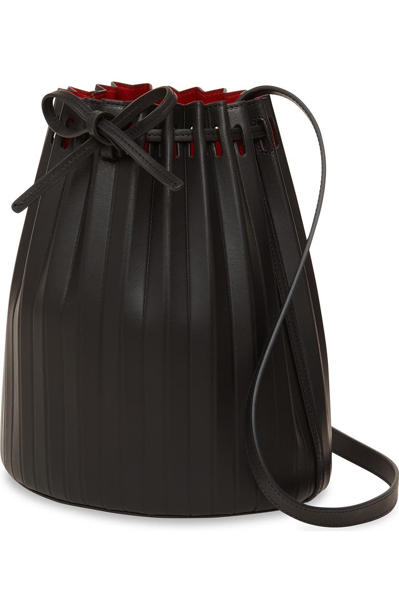 Mansur Gavriel Pleated Leather Bucket Bag, Alternate, color,