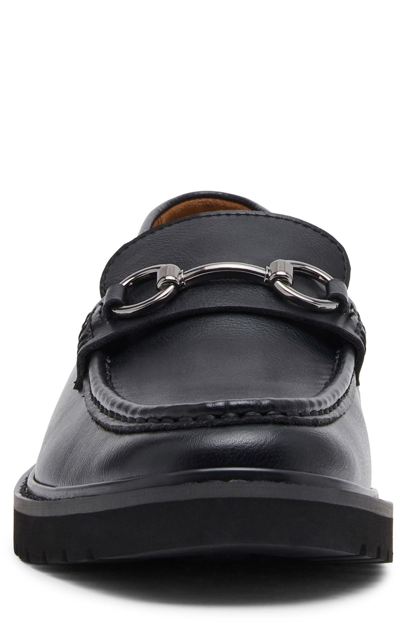 Marnald Faux Leather Loafer, Alternate, color, BLACK