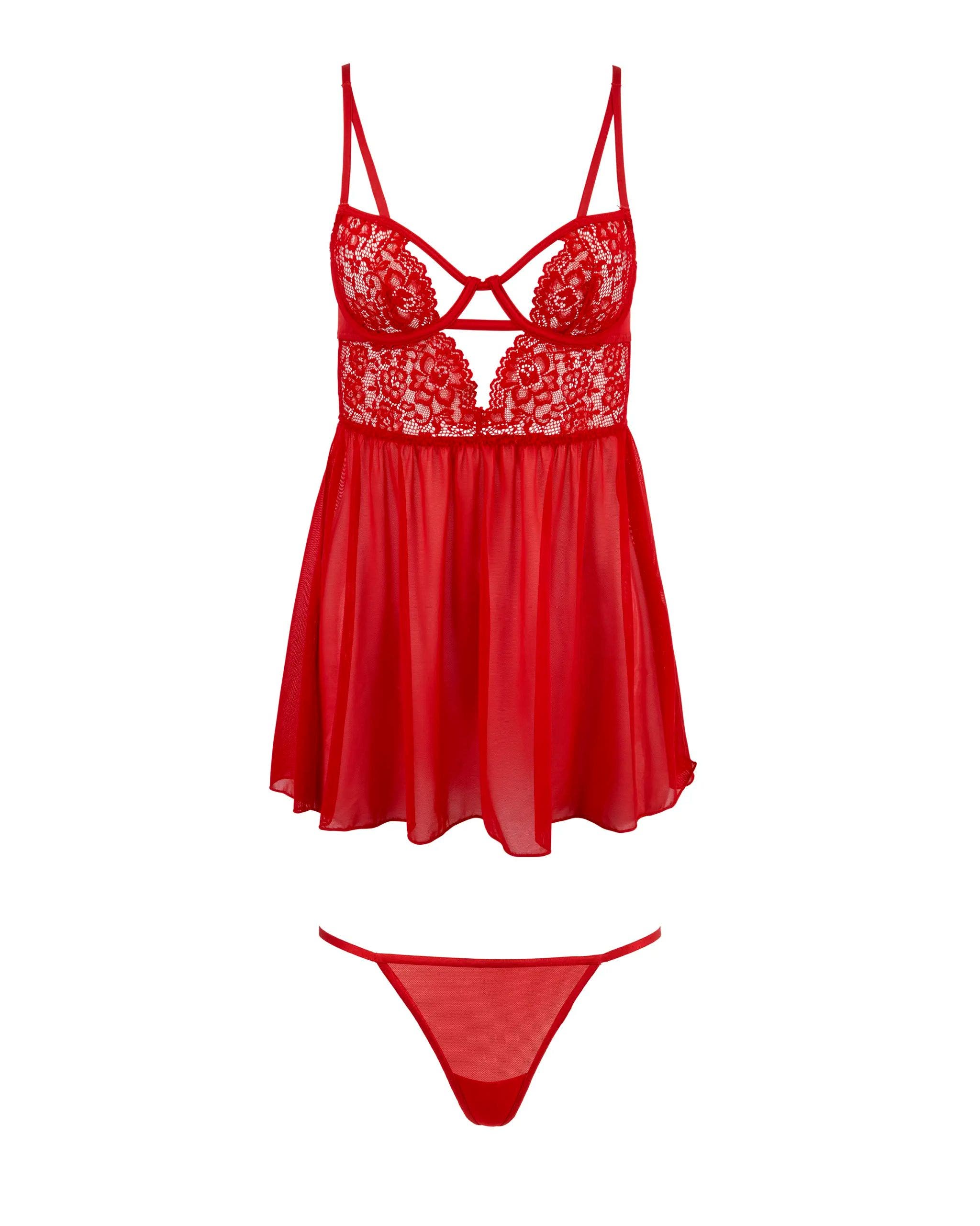 Rae Unlined Babydoll & G-String Set Lingerie (Women) | Nordstrom